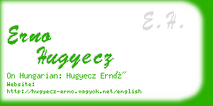 erno hugyecz business card